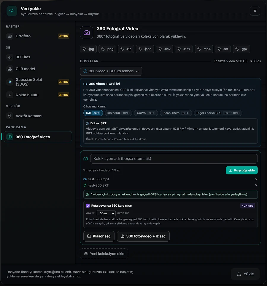 CartaX 360 video frame extraction options