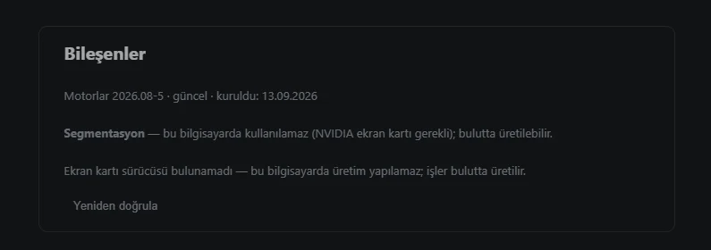 CartaX Studio yerel üretim donanım uyarısı