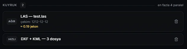 CartaX upload queue