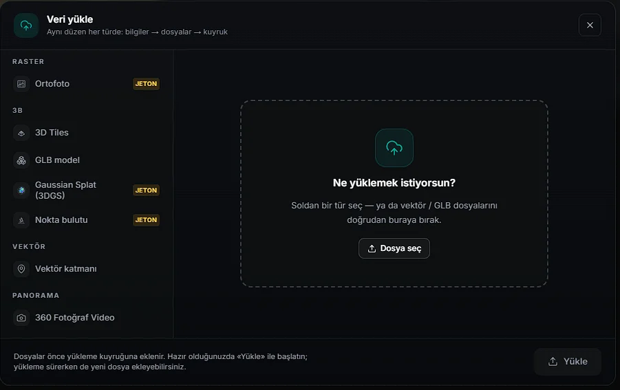 CartaX data upload window